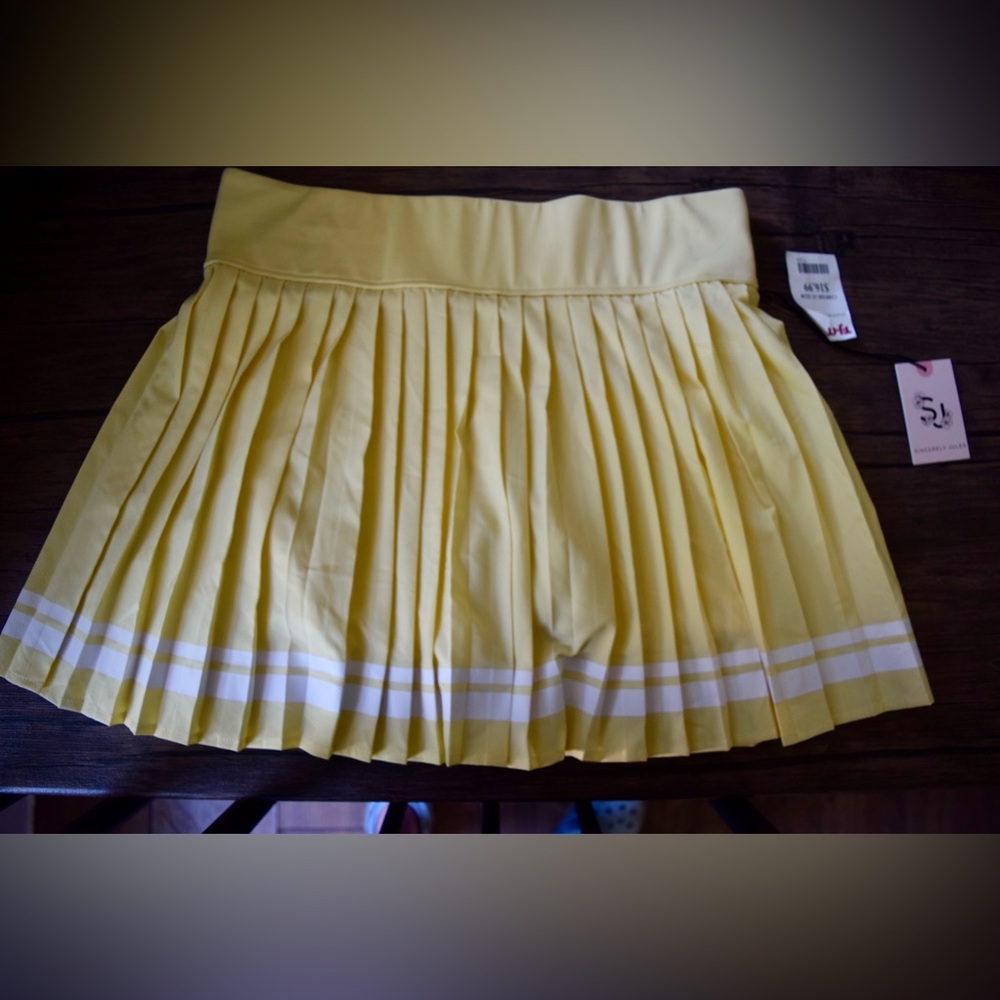 Sincerely Jules Yellow Pleated Mini Skirt